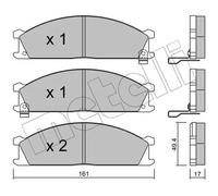 Pastiglie freno 22-0107-1 METELLI per NISSAN SUBARU