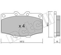Pastiglie freno 22-0109-0 METELLI per TOYOTA LAND CRUISER LAND CRUISER Softtop