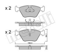 Pastiglie freno 22-0122-0 METELLI per BMW 5 5 Touring 7 3 Coupé 3 Cabriolet 3