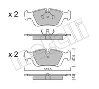 Metelli Pattini Freno Bmw Serie 3 Touring 2.3 22-0124-0