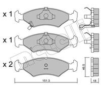 Pastiglie freno 22-0127-0 METELLI per KIA SEPHIA SHUMA I SEPHIA Tre volumi