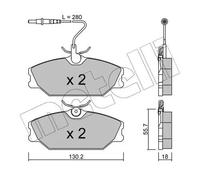Pastiglie freno 22-0142-0 METELLI per RENAULT ALPINE
