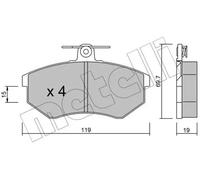 Metelli Pattini Freno Audi 80 Estate (8C, B4) 2.0 E 22-0148-0