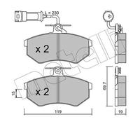 Pastiglie freno 22-0148-1 METELLI per AUDI 80 B3 Tre volumi 100 C3 Tre volumi