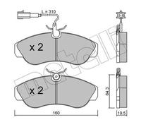 Pastiglie freno 22-0155-1 METELLI per PEUGEOT CITROËN FIAT