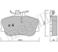 Pastiglie freno 22-0158-0 METELLI per MERCEDES-BENZ CLASSE C CLASSE C T-Model