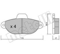 Pastiglie freno 22-0159-1 METELLI per LANCIA FIAT ZASTAVA