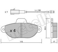 Pastiglie freno 22-0159-2 METELLI per FORD FIAT