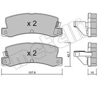 Pastiglie freno 22-0161-2 METELLI per TOYOTA COROLLA FX Compact COROLLA Compact
