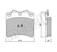 Pastiglie freno 22-0163-0 METELLI per VW TRANSPORTER T4 Autobus
