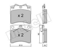 Pastiglie freno 22-0163-1 METELLI per VW TRANSPORTER T4 Autobus