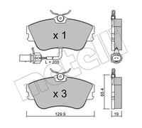 Pastiglie freno 22-0164-1 METELLI per VW TRANSPORTER T4 Autobus
