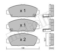 Pastiglie freno 22-0172-0 METELLI per HONDA ROVER