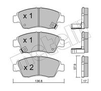 metelligroup 22-0175-0 - Made in Italy - Pastiglie Freno anteriori