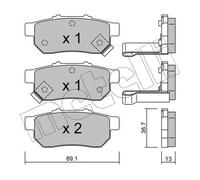 Pastiglie freno 22-0176-1 METELLI per HONDA JAZZ II JAZZ III