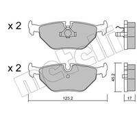 Kit Pastiglie Freno Freno A Disco Metelli 22-0180-0 per Bmw Assale Posteriore
