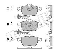 Pastiglie freno 22-0181-3 METELLI per AUDI A6 C5 A6 C5 Avant