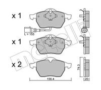 Pastiglie freno 22-0181-4 METELLI per AUDI VW SEAT SKODA