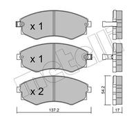 Pastiglie freno 22-0188-0 METELLI per HYUNDAI SSANGYONG KIA