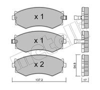 Pastiglie freno 22-0190-1 METELLI per NISSAN PRAIRIE PRO