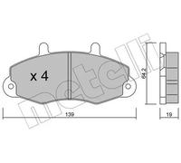 Pastiglie freno 22-0194-0 METELLI per FORD TRANSIT Autobus TRANSIT Furgone
