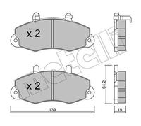 Pastiglie freno 22-0194-1 METELLI per FORD TRANSIT Furgone TRANSIT Autobus