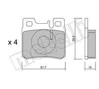 Pastiglie freno 22-0203-0 METELLI per MERCEDES-BENZ 190 124 Tre volumi CLASSE E