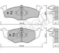 Pastiglie freno 22-0206-0 METELLI per VW SEAT SKODA