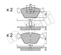 Pastiglie freno 22-0207-0 METELLI per BMW 5 5 Touring