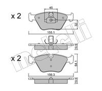 Metelli Pattini Freno Bmw X3 (E83) Xdrive30I 22-0207-3