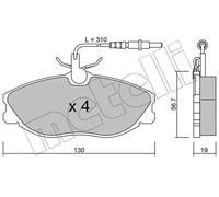 Pastiglie freno 22-0214-0 METELLI per PEUGEOT CITROËN