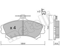 Pastiglie freno 22-0216-0 METELLI per MITSUBISHI VOLVO