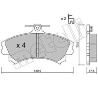 Pastiglie freno 22-0216-1 METELLI per SMART MITSUBISHI