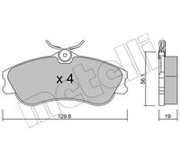 METELLI Pastiglie Freni Anteriori per Citroën Scatola Berlingo/Berlingo Primo