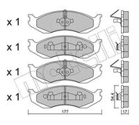 Pastiglie freno 22-0218-0 METELLI per JEEP CHEROKEE GRAND CHEROKEE I WRANGLER II