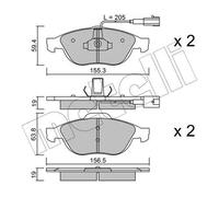 Pastiglie freno 22-0220-0 METELLI per LANCIA ALFA ROMEO