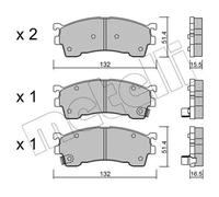 Pastiglie freno 22-0223-1 METELLI per MAZDA 323 S VI Tre volumi PREMACY 626 V