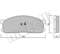 Pastiglie freno 22-0232-0 METELLI per MAZDA FORD