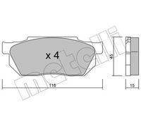 Pastiglie freno 22-0247-0 METELLI per HONDA ACCORD II Hatchback ACCORD II