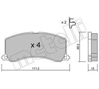 Pastiglie freno 22-0248-0 METELLI per SUZUKI BALENO BALENO Hatchback