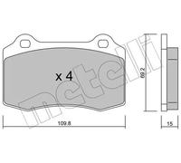 Pastiglie freno 22-0251-2 METELLI per JAGUAR DS LOTUS SEAT VOLVO FORD PEUGEOT