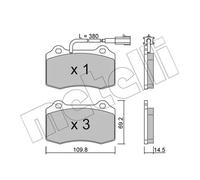 METELLI 22-0251-8 Kit pastiglie freni