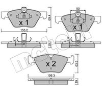 Pastiglie freno 22-0252-1 METELLI per MERCEDES-BENZ CLASSE E CLASSE E T-Model