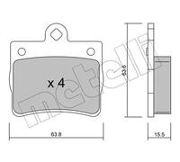 Pastiglie freno 22-0255-0 METELLI per MERCEDES-BENZ CLASSE C