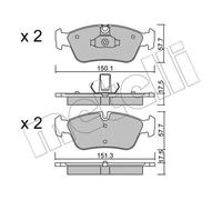 metelligroup 22-0260-0 - Made in Italy - Pastiglie Freno anteriori