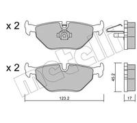 Pastiglie freno 22-0261-0 METELLI per SAAB BMW ROVER MG