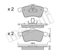 Pastiglie freno 22-0263-0 METELLI per VW TRANSPORTER T4 Autobus