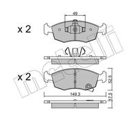 Pastiglie freno 22-0274-5 METELLI per LANCIA FIAT