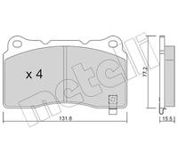 METELLI Kit pastiglie freno, Freno a disco 22-0288-8