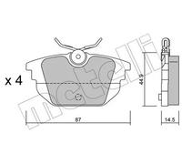 Pastiglie freno 22-0299-0 METELLI per LANCIA FIAT ALFA ROMEO